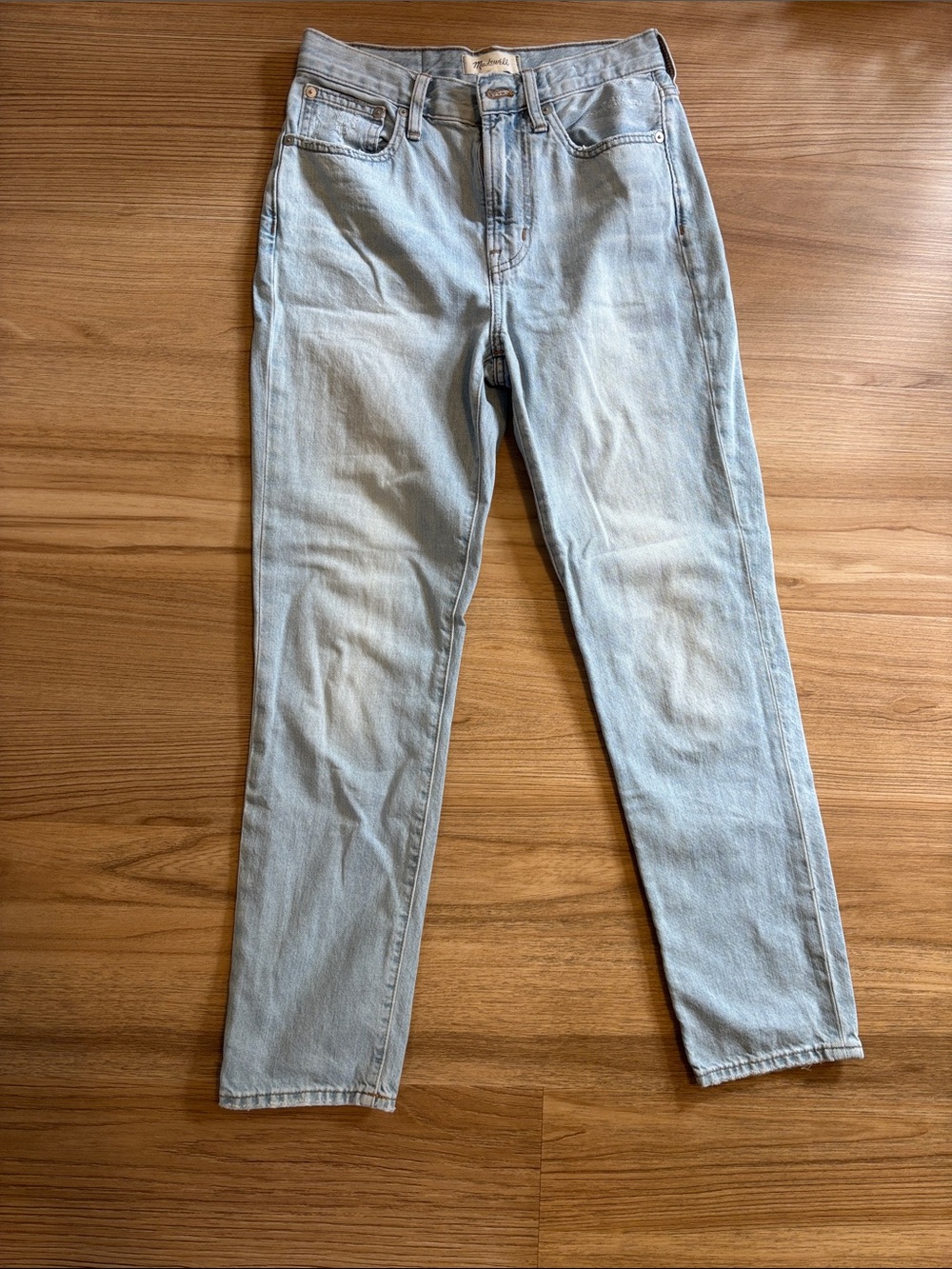 Madewell Light Blue High-Rise Straight Jeans
